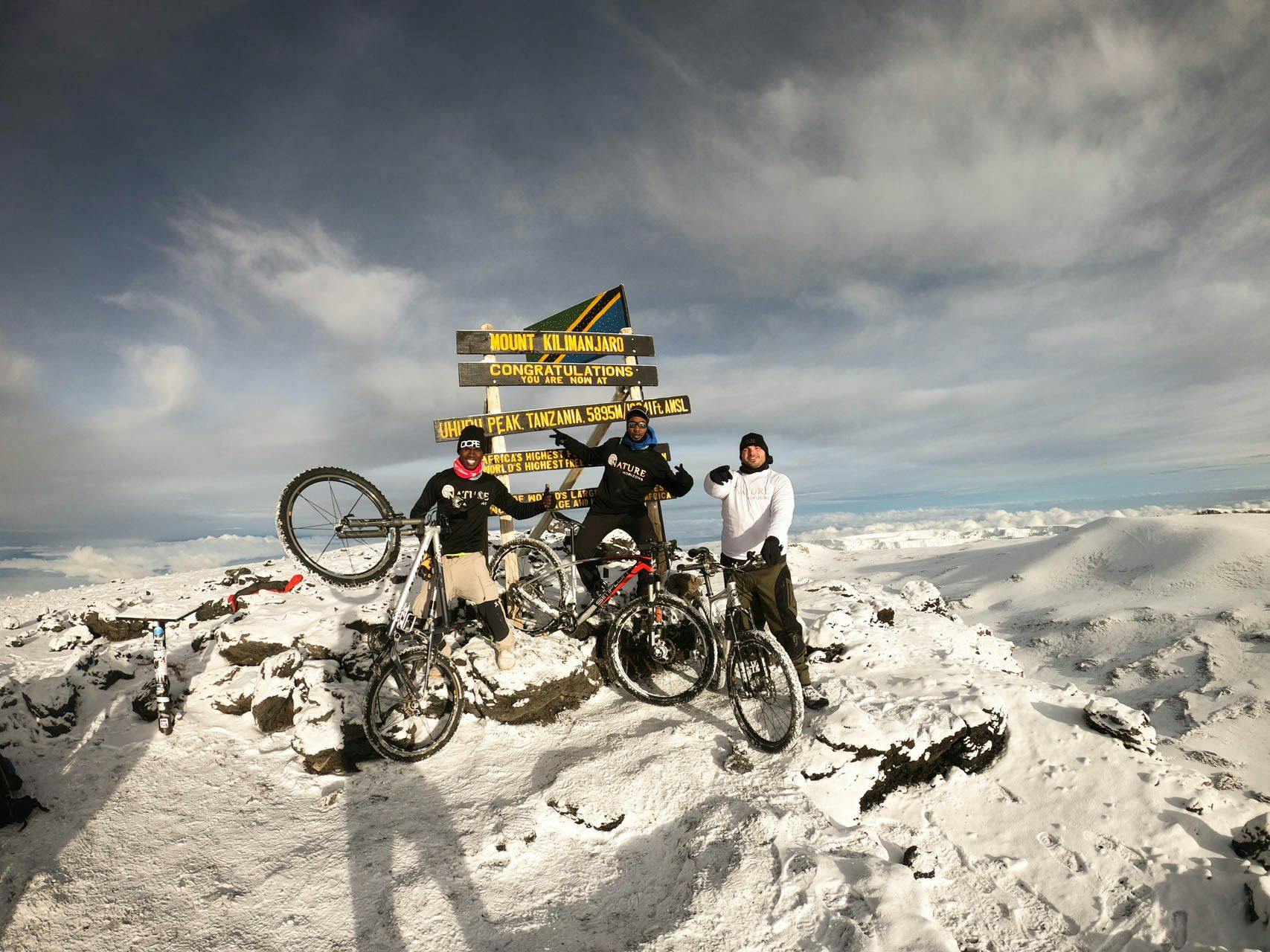 Enjoy View with bike Mountain kilimanjaro